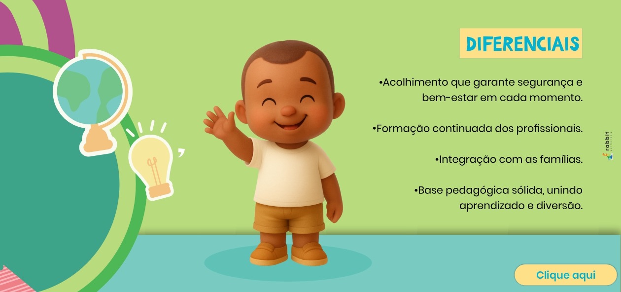 Faixa de fachada da escola Turma da Tia Ná